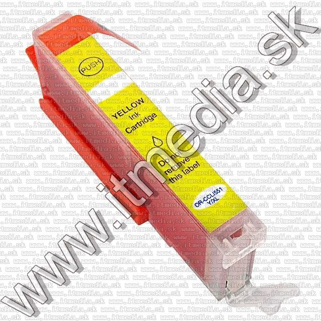 Image of Canon ink (itmedia) CLI-551XL Yellow **WITH CHIP** (OR) (IT11495)